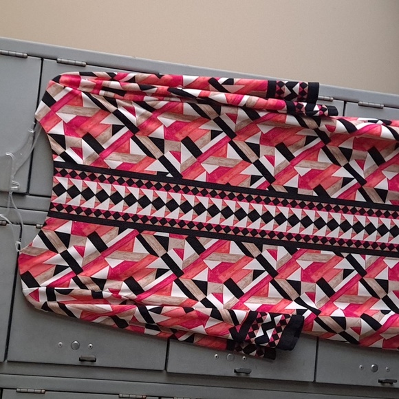 Ladies geometric print polyester dress size 14 - Picture 7 of 9